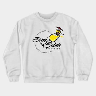 Semi Sober Travelers Pina Colada with transparent background Crewneck Sweatshirt